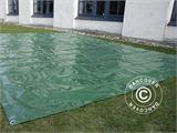 Tarpaulin 6x8 m, PVC 500 g/m², Green, Flame retardant