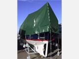 Tarpaulin 6x8 m, PVC 500 g/m², Green, Flame retardant