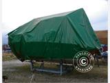 Tarpaulin 6x8 m, PVC 500 g/m², Green, Flame retardant