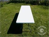 Table pliante 240x76x74cm, Gris clair (1 pcs)