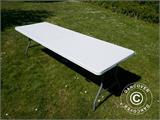 Table pliante 240x76x74cm, Gris clair (1 pcs)