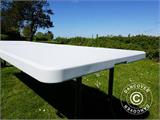 Table pliante 240x76x74cm, Gris clair (1 pcs)