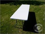 Table pliante 240x76x74cm, Gris clair (1 pcs)