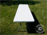 Folding Table 240x76x74 cm, Light Grey (1 pc.)