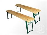 Banc en bois 220x25cm (2 pcs.), bois clair