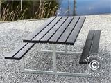 Picnic table, 1.4x1.75 m, Black