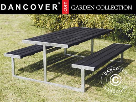 Picnic table, 1.85x1.8 m, Black