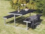 Picnic table, 1.85x1.8 m, Black