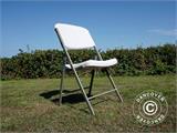 Folding Chair 48x43x89 cm, Light grey/White, 4 pcs.