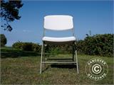 Folding Chair 48x43x89 cm, Light grey/White, 4 pcs.