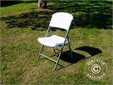 Folding Chair 48x43x89 cm, Light grey/White, 4 pcs.