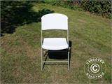 Folding Chair 48x43x89 cm, Light grey/White, 4 pcs.