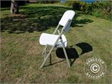 Folding Chair 48x43x89 cm, Light grey/White, 4 pcs.