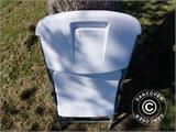 Folding Chair 48x43x89 cm, Light grey/White, 4 pcs.