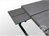 Picnic table, nonwood, 1.75x1.5 m, Black/Anthracite