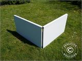 Conjunto para fiesta, 1 mesa plegable (240m) + 8 sillas, Gris claro/Blanco