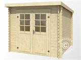 Wooden Shed Hagen 2.3x1.75x2.11 m, 28 mm, Natural