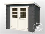 Wooden Shed Hagen 2.3x1.75x2.11 m, 28 mm, Dark Grey