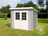 Wooden Shed Hagen 2.3x1.75x2.11 m, 28 mm, Light Grey