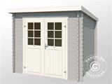 Wooden Shed Hagen 2.3x1.75x2.11 m, 28 mm, Light Grey