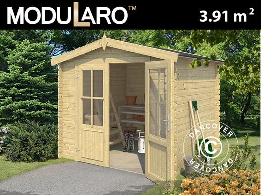 Wooden Shed Oslo 2.3x1.8x2.22 m, 28 mm, Natural