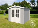 Wooden Shed Oslo 2.3x1.8x2.22 m, 28 mm, Light Grey