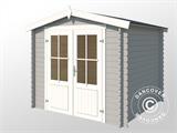 Wooden Shed Oslo 2.3x1.8x2.22 m, 28 mm, Light Grey