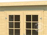 Wooden Shed Asker 3.8x2.3x2.11 m, 28 mm, Natural