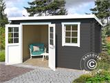 Wooden Shed Asker 3.8x2.75x2.11 m, 28 mm, Dark Grey