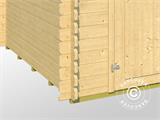 Wooden Shed Narva 3.8x2.5x2.39 m, 28 mm, Natural