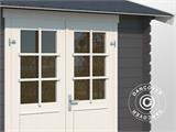 Wooden Shed Narva 3.8x2.5x2.39 m, 28 mm, Dark Grey