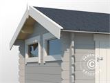 Wooden Shed Narva 3.8x2.5x2.39 m, 28 mm, Light Grey