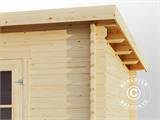 Wooden Shed/Cabin Riga 4.25x2.8x2.22 m, 34 mm, Natural