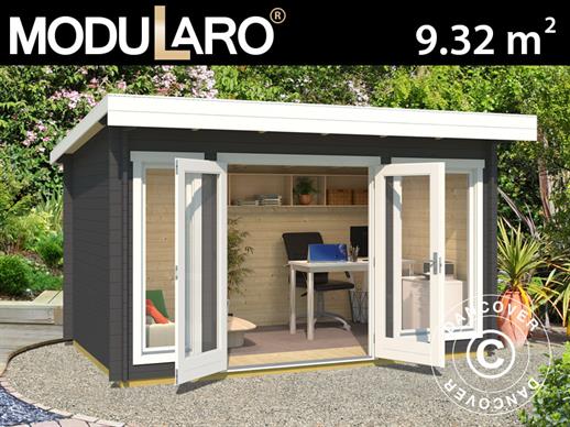 Wooden Cabin Lugano 2.5x3.9x2.34 m, 34 mm, Dark Grey