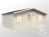 Wooden Cabin, 5.04x3.8x2.45 m, 17 m², Natural