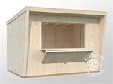 Holzkiosk/Verkaufsstand, 3,55x2,33x2,64 m, 7,7m², Natur