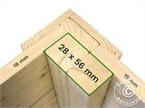 Houten blokhut, Bertilo Arley, 2,02x2,91x2,15m, Naturel