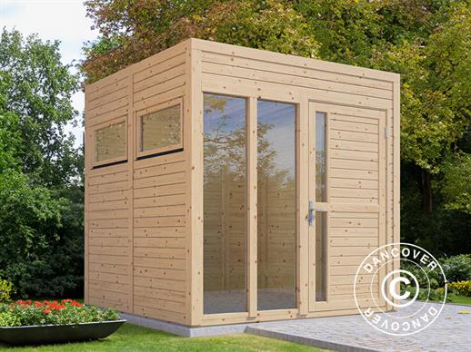 Houten tuinhuisje, Bertilo Cubus 2O, 2,26x2,34x2,32m, Naturel