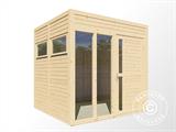 Houten tuinhuisje, Bertilo Cubus 2O, 2,26x2,34x2,32m, Naturel