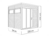 Houten tuinhuisje, Bertilo Cubus 2O, 2,26x2,34x2,32m, Naturel