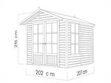 Houten blokhut, Bertilo Melrose, 2,02x2,07x2,15m, Naturel