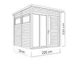 Houten blokhut, Bertilo Pentus 2O, 2,26x2,34x2,33m, Antraciet