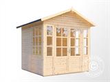 Houten blokhut, Bertilo Teahouse, 2,34x2,26x2,65m, Naturel