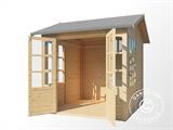 Houten blokhut, Bertilo Teahouse, 2,34x2,26x2,65m, Naturel