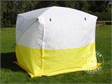 Work tent, FleXshelter PRO+, 2.1x2.1x2 m, PVC, Flame-retardant, Yellow/White