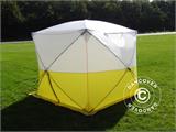 Work tent, FleXshelter PRO+, 2.1x2.1x2 m, PVC, Flame-retardant, Yellow/White