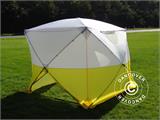 Arbeidstelt, FleXshelter PRO+, 2,1x2,1x2m, PVC, Flammehemmende, Gul/Hvit