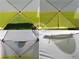 Work tent, FleXshelter PRO+, 2.1x2.1x2 m, PVC, Flame-retardant, Yellow/White